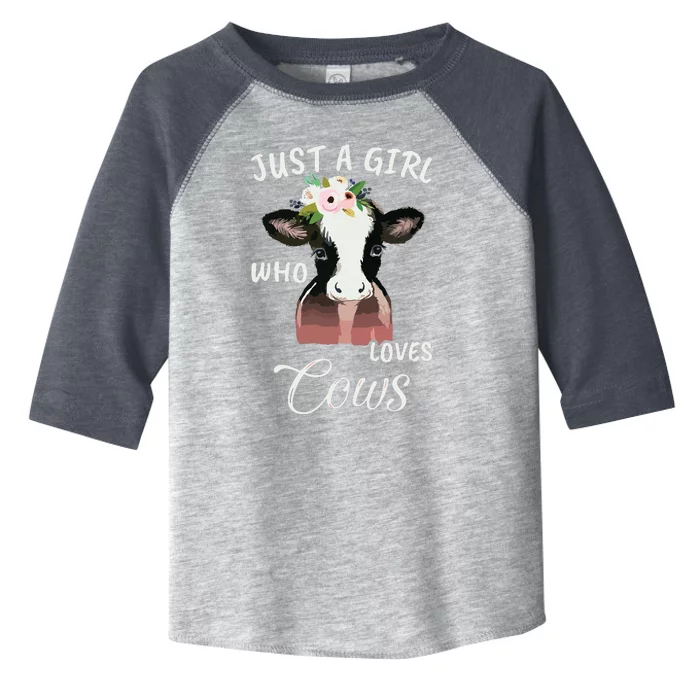 Funny Gift Watercolor Just A Who Loves Cows Toddler Fine Jersey T-Shirt