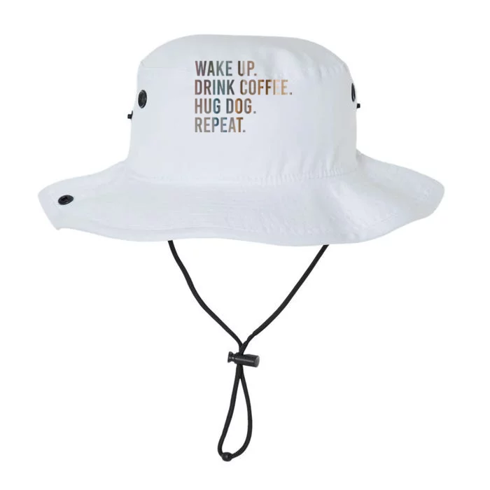 Funny Gift Wake Up Drink Coffee Hug Dog Repeat Legacy Cool Fit Booney Bucket Hat