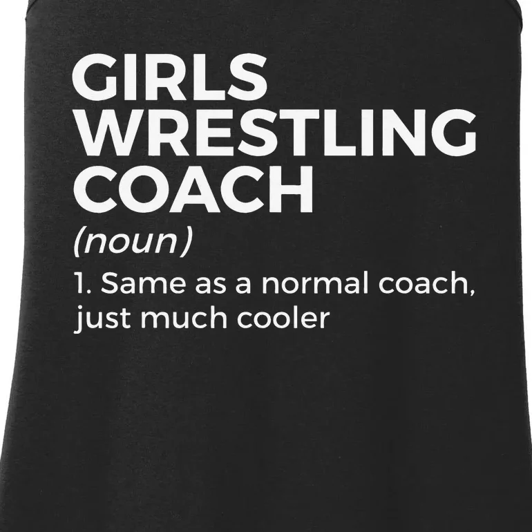 Funny Girls Wrestling Coach Definition Ladies Essential Tank