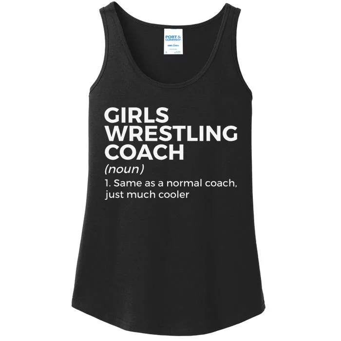 Funny Girls Wrestling Coach Definition Ladies Essential Tank