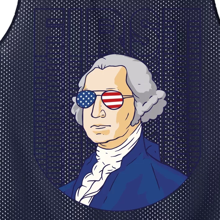 First George Washington Retro Mesh Reversible Basketball Jersey Tank