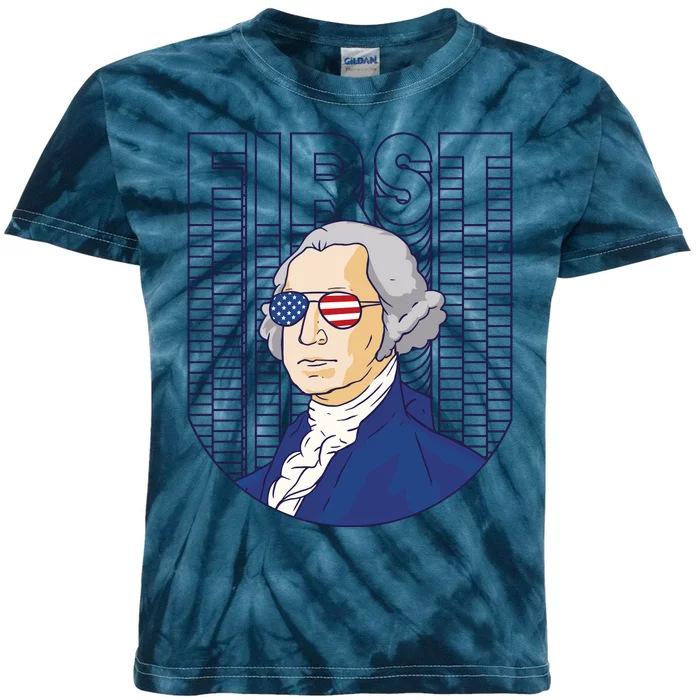 First George Washington Retro Kids Tie-Dye T-Shirt