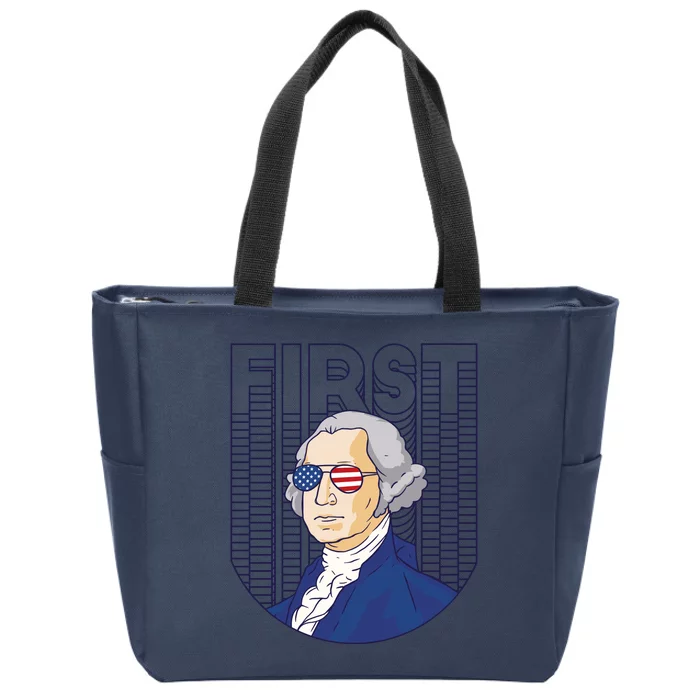 First George Washington Retro Zip Tote Bag