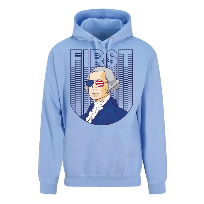 First George Washington Retro Unisex Surf Hoodie