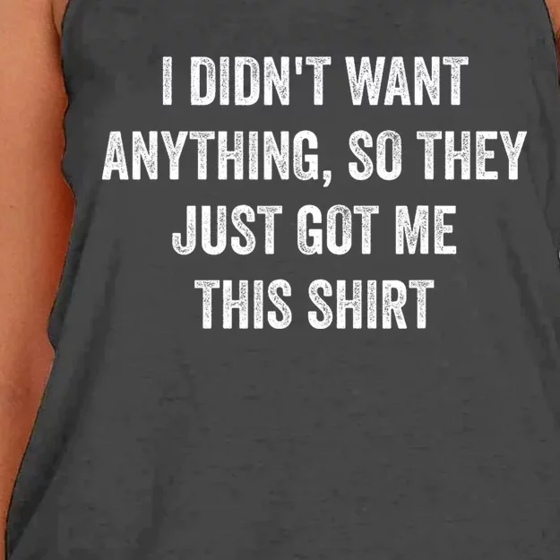 Funny Gifts Who Want Nothing Women's Knotted Racerback Tank