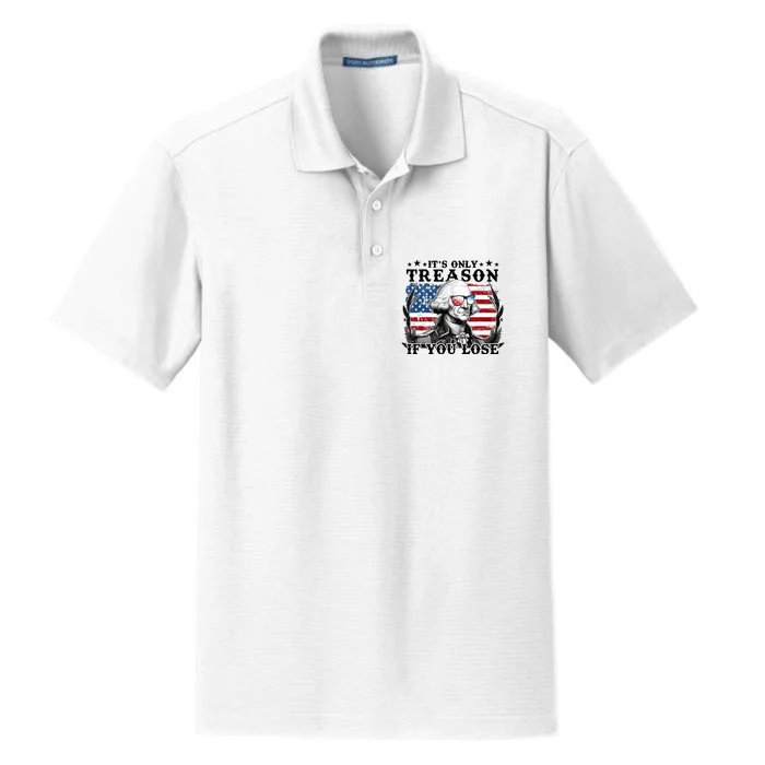 Funny George Washington Its Only Treason If You Lose Dry Zone Grid Performance Polo