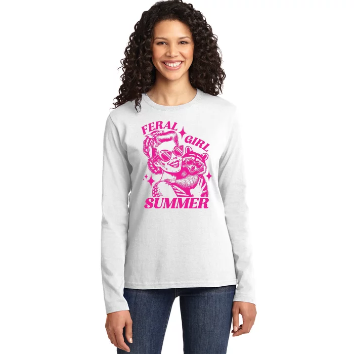 Feral Girl Women Ladies Long Sleeve Shirt