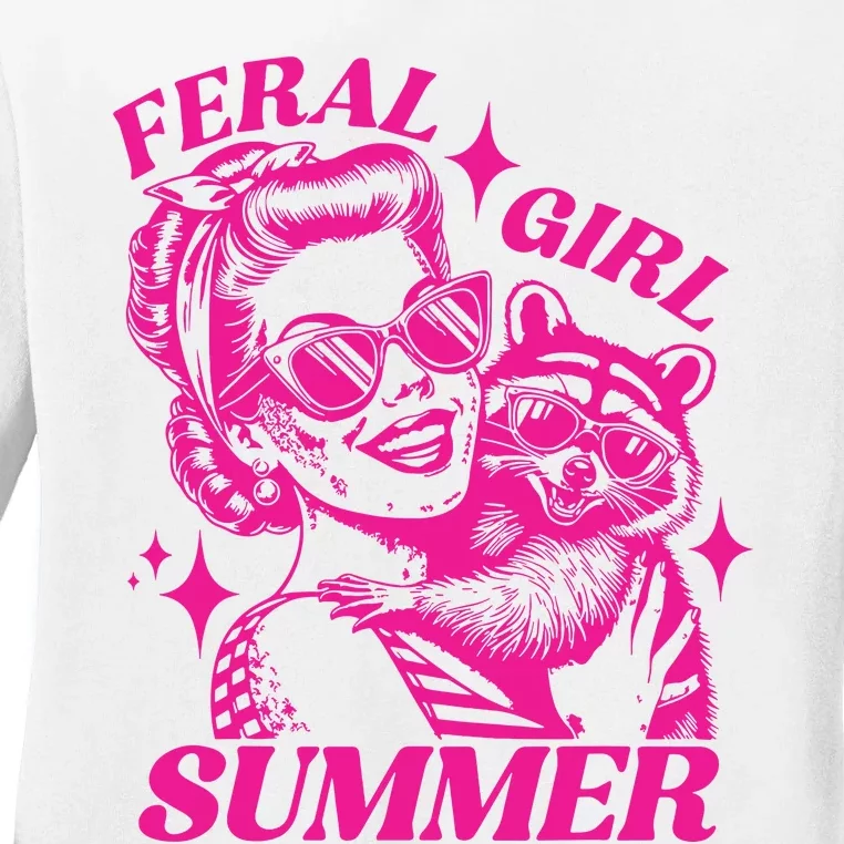 Feral Girl Women Ladies Long Sleeve Shirt