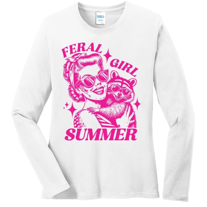 Feral Girl Women Ladies Long Sleeve Shirt