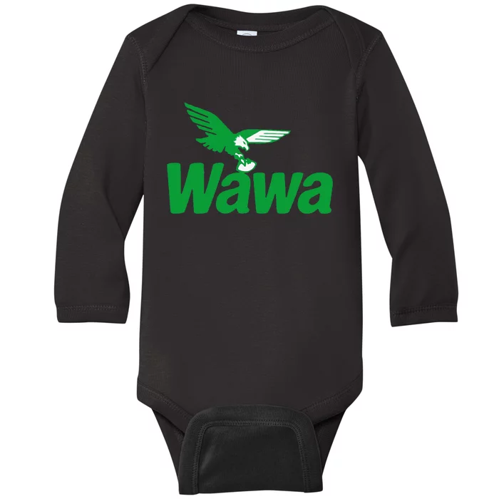 Funny Gift Wawawa Football Fan Baby Long Sleeve Bodysuit