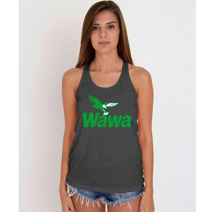 Funny Gift Wawawa Football Fan Women's Knotted Racerback Tank