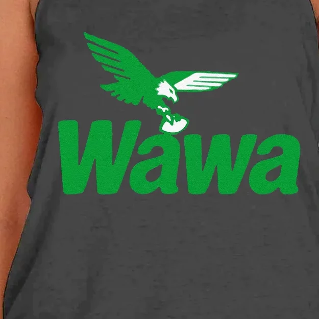 Funny Gift Wawawa Football Fan Women's Knotted Racerback Tank