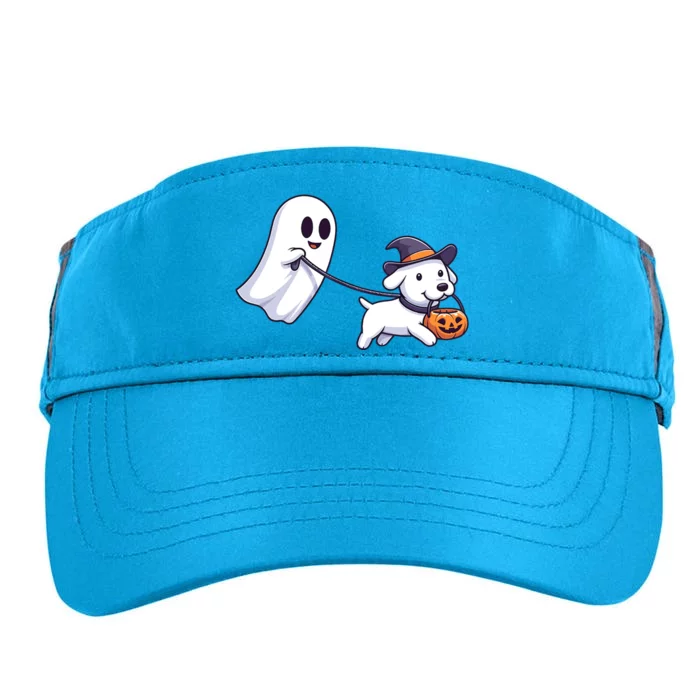 Funny Ghost Walking Dog Ghost Dog Halloween Night Adult Drive Performance Visor