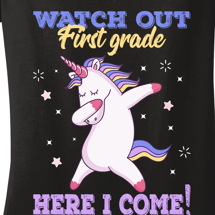 First Grade Watch Out First Grade Here I Come Women's V-Neck T-Shirt