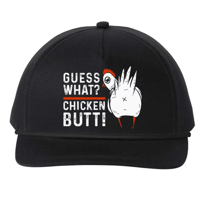 Funny Guess What Chicken Butt! Snapback Five-Panel Rope Hat