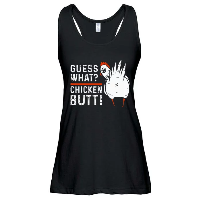 Funny Guess What Chicken Butt! Ladies Essential Flowy Tank