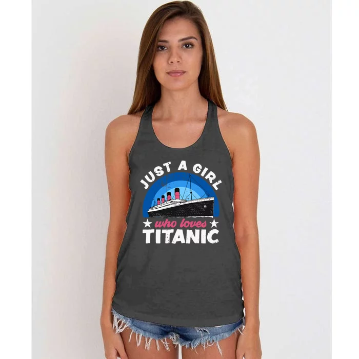 For Girl Who Just Love The Rms Titanic Women's Knotted Racerback Tank