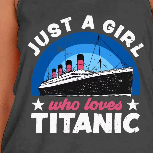 For Girl Who Just Love The Rms Titanic Women's Knotted Racerback Tank