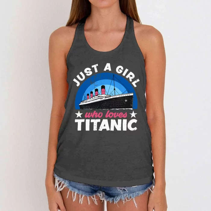 For Girl Who Just Love The Rms Titanic Women's Knotted Racerback Tank