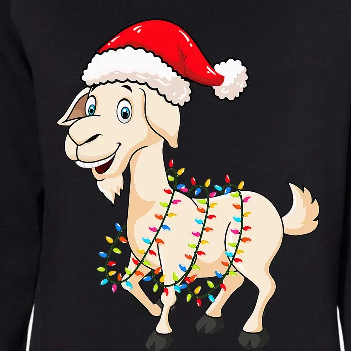 Festive Goat with Christmas Lights Perfect Gift Womens California Wash Sweatshirt