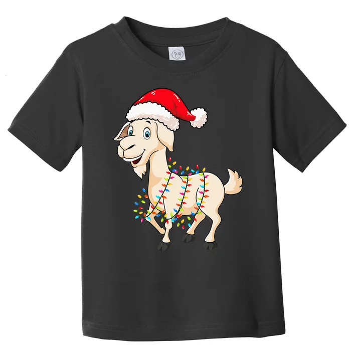 Festive Goat with Christmas Lights Perfect Gift Toddler T-Shirt