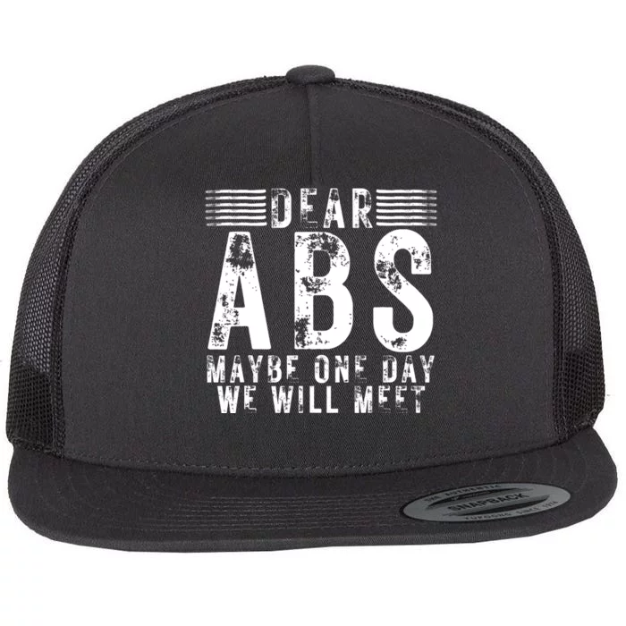 Funny Gym Workout Inspirational Quote Fitness Flat Bill Trucker Hat