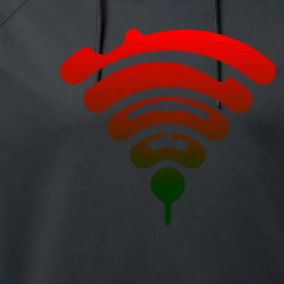 Funny Golf Wifi Signal Graphic Performance Fleece Hoodie