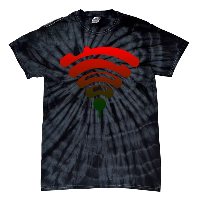 Funny Golf Wifi Signal Graphic Tie-Dye T-Shirt