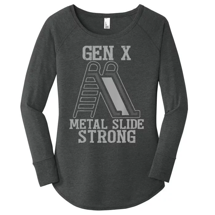 Funny Gen X Generation Gen X Metal Slide Strong Women's Perfect Tri Tunic Long Sleeve Shirt