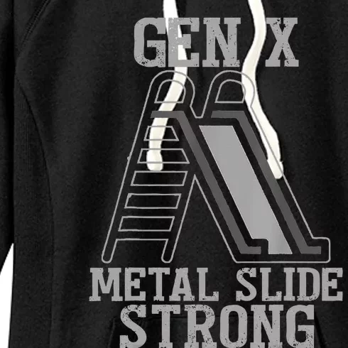 Funny Gen X Generation Gen X Metal Slide Strong Women's Fleece Hoodie