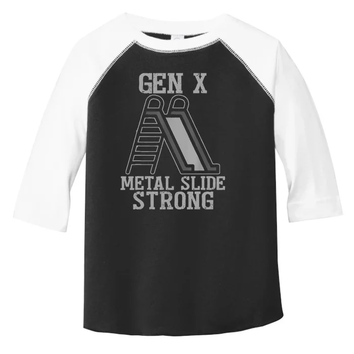 Funny Gen X Generation Gen X Metal Slide Strong Toddler Fine Jersey T-Shirt