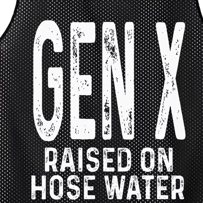 Funny Gen X Raised On Hose Water Humor Generation X Design Mesh Reversible Basketball Jersey Tank