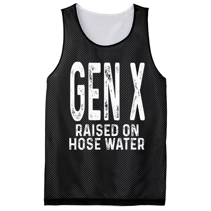 Funny Gen X Raised On Hose Water Humor Generation X Design Mesh Reversible Basketball Jersey Tank