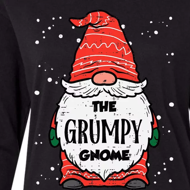 Festive Gnome Xmas Matching Holiday Set Womens Cotton Relaxed Long Sleeve T-Shirt