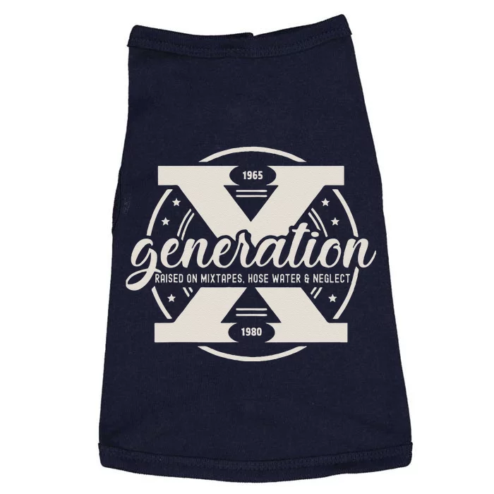 Funny Gen X Raised On Mixtapes Hose Water And Neglect Retro Doggie Tank