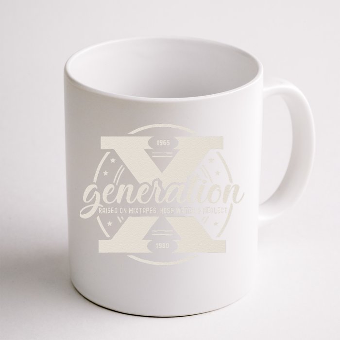 Funny Gen X Raised On Mixtapes Hose Water And Neglect Retro Front & Back Coffee Mug