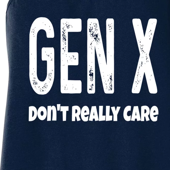 Funny Gen X Generation X Don't Really Care Humor Women's Racerback Tank