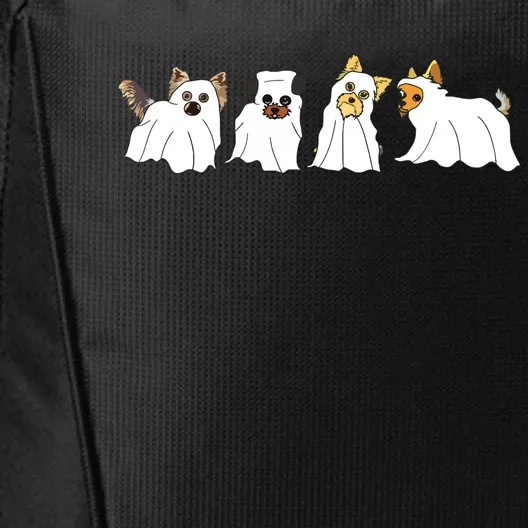 Funny Ghost Yorkshire Terrier Yorkie Dog Lover Halloween Day City Backpack