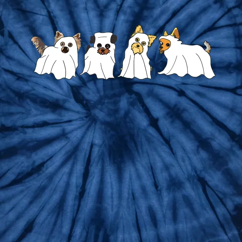 Funny Ghost Yorkshire Terrier Yorkie Dog Lover Halloween Day Tie-Dye T-Shirt