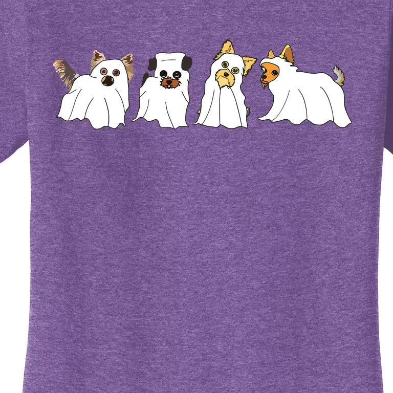 Funny Ghost Yorkshire Terrier Yorkie Dog Lover Halloween Day Women's T-Shirt