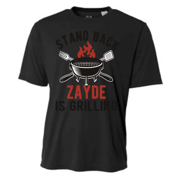 Funny Grilling Zayde Bbq Zayde Grandpa Gift Cooling Performance Crew T-Shirt