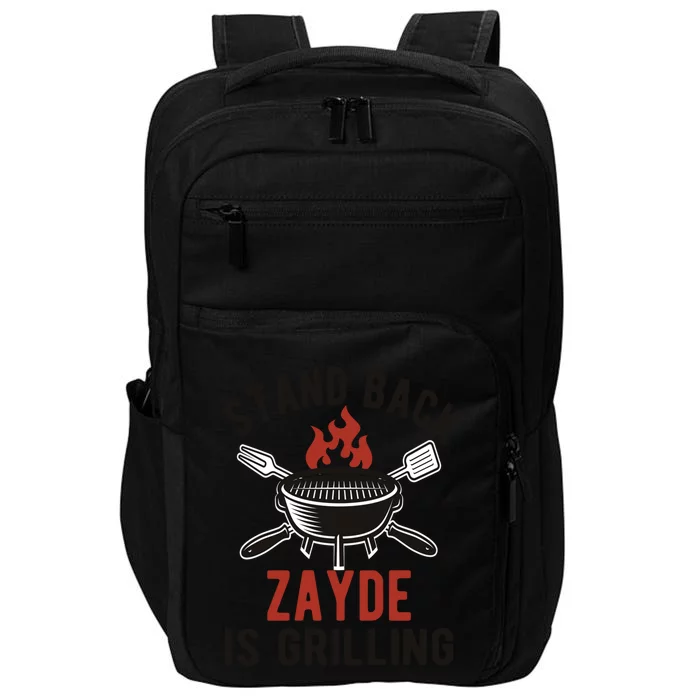 Funny Grilling Zayde Bbq Zayde Grandpa Gift Impact Tech Backpack