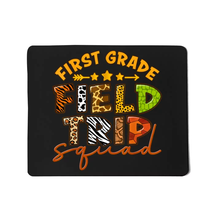 First Grade Zoo Field Trip Squad Matching Students Teacher Mousepad