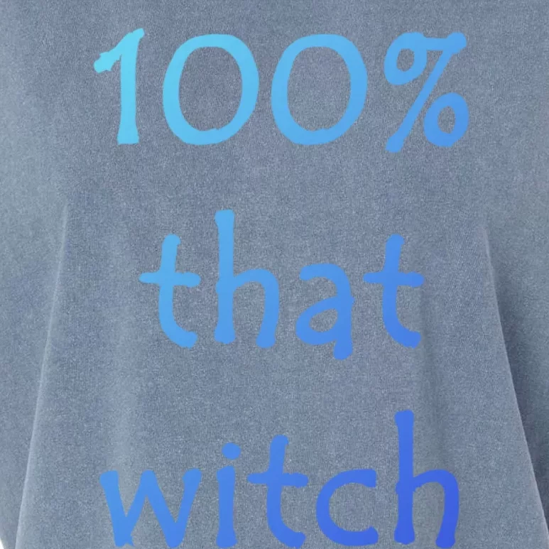 Funny Halloween 100% That Witch Gift Garment-Dyed Women's Muscle Tee