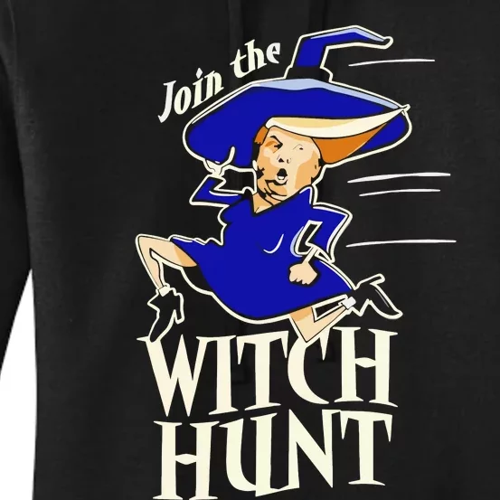 Funny Halloween 2024 Donald Trump Join The Witch Hunt Women's Pullover Hoodie