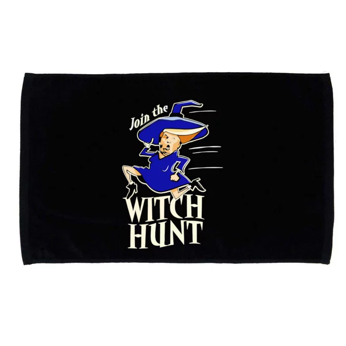 Funny Halloween 2024 Donald Trump Join The Witch Hunt Microfiber Hand Towel