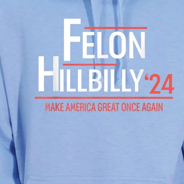 Felon Hillbilly 2024 Trump Vance 2024 2024 Election Unisex Surf Hoodie