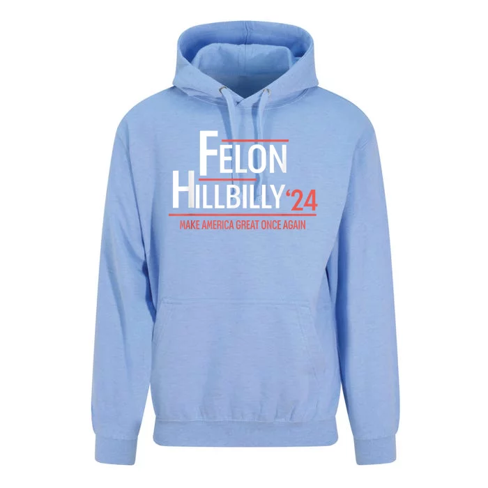 Felon Hillbilly 2024 Trump Vance 2024 2024 Election Unisex Surf Hoodie