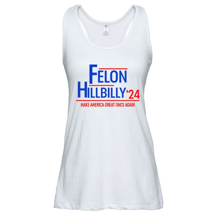 Felon Hillbilly 2024 Trump Vance 2024 2024 Election Ladies Essential Flowy Tank