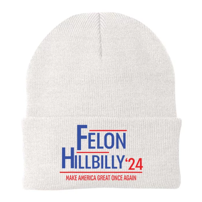 Felon Hillbilly 2024 Trump Vance 2024 2024 Election Knit Cap Winter Beanie